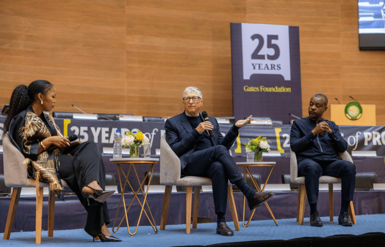 Bill Gates at the 25th anniversary of the Gates Foundation.