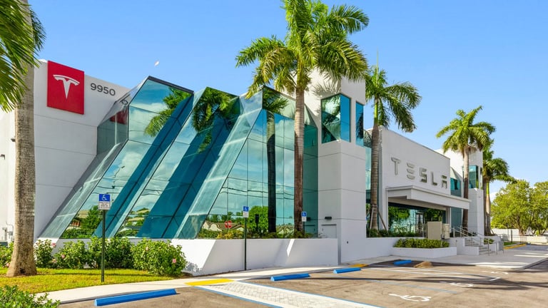 Tesla center in San Bernardino, CA.