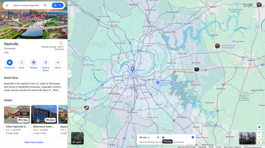 Google Maps interface.