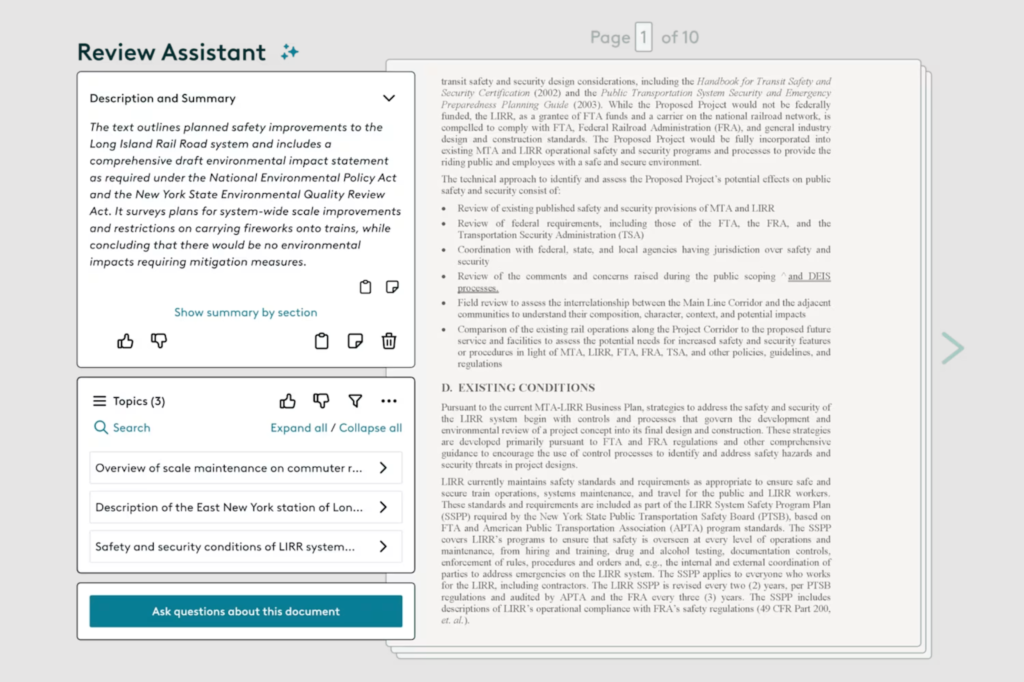 Everlaw interface.