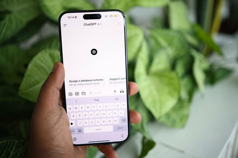 ChatGPT on mobile.