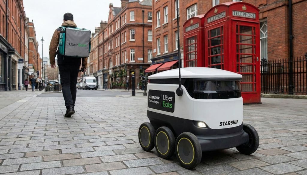 Uber Eats Enters European Robot Delivery Market with Starship Rollout