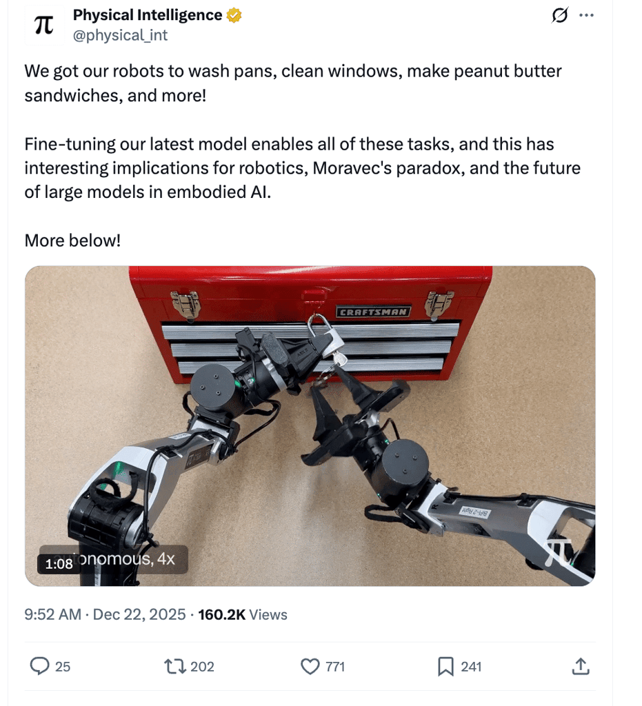 The Robot Olympics Are Here: PI’s π0.6 Robot Takes on Doors, Keys, and a Greasy Pan