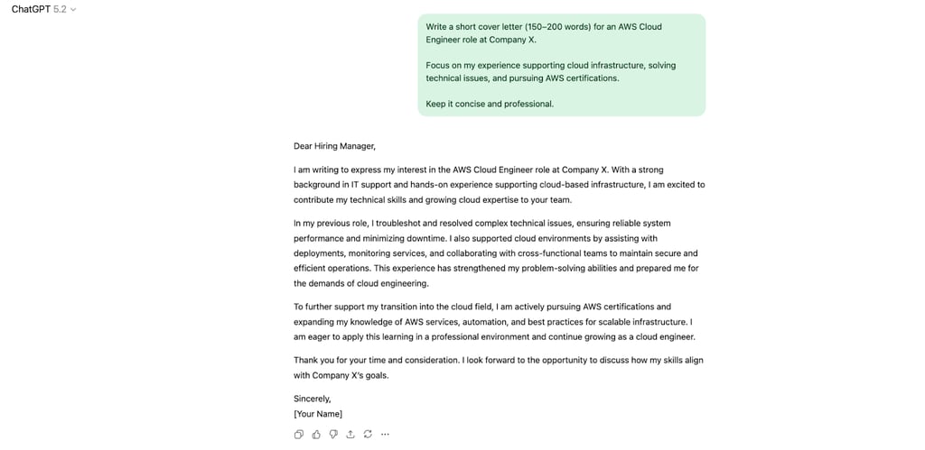 5 Best ChatGPT Cover Letter Prompts in 2026: How to Get Hired Faster