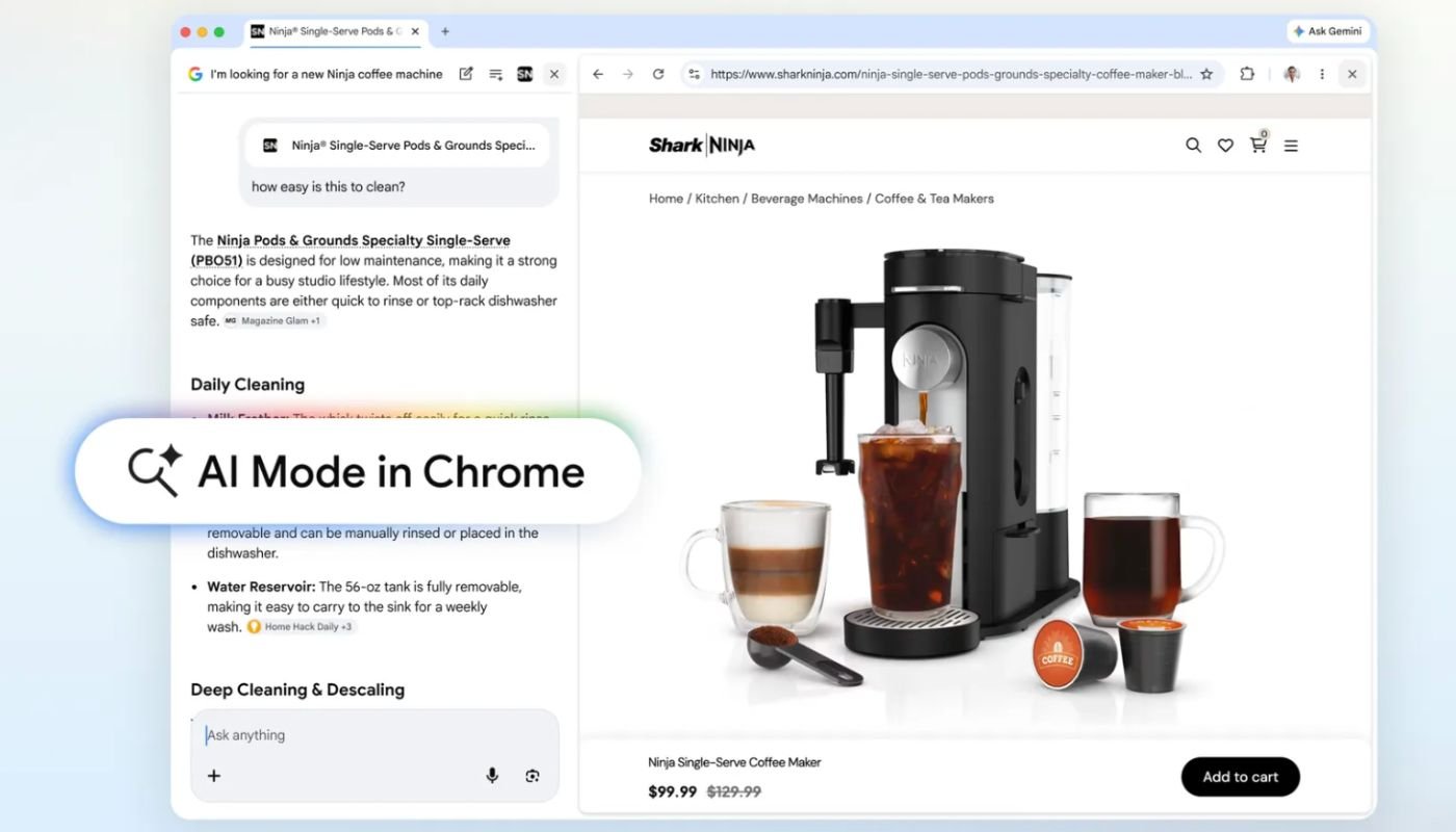 Google Chrome ‘AI Mode’ Update Adds Split-Screen Browsing