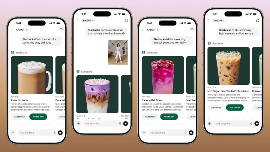 Starbucks Launches ChatGPT App That Turns AI Prompts Into Drink Orders